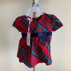 🎉HP🎉New Vineyard Vines Size 6-12 Months Red Plaid Baby Dress